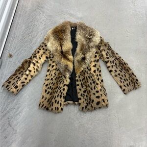 Leopard Print Fur Coat